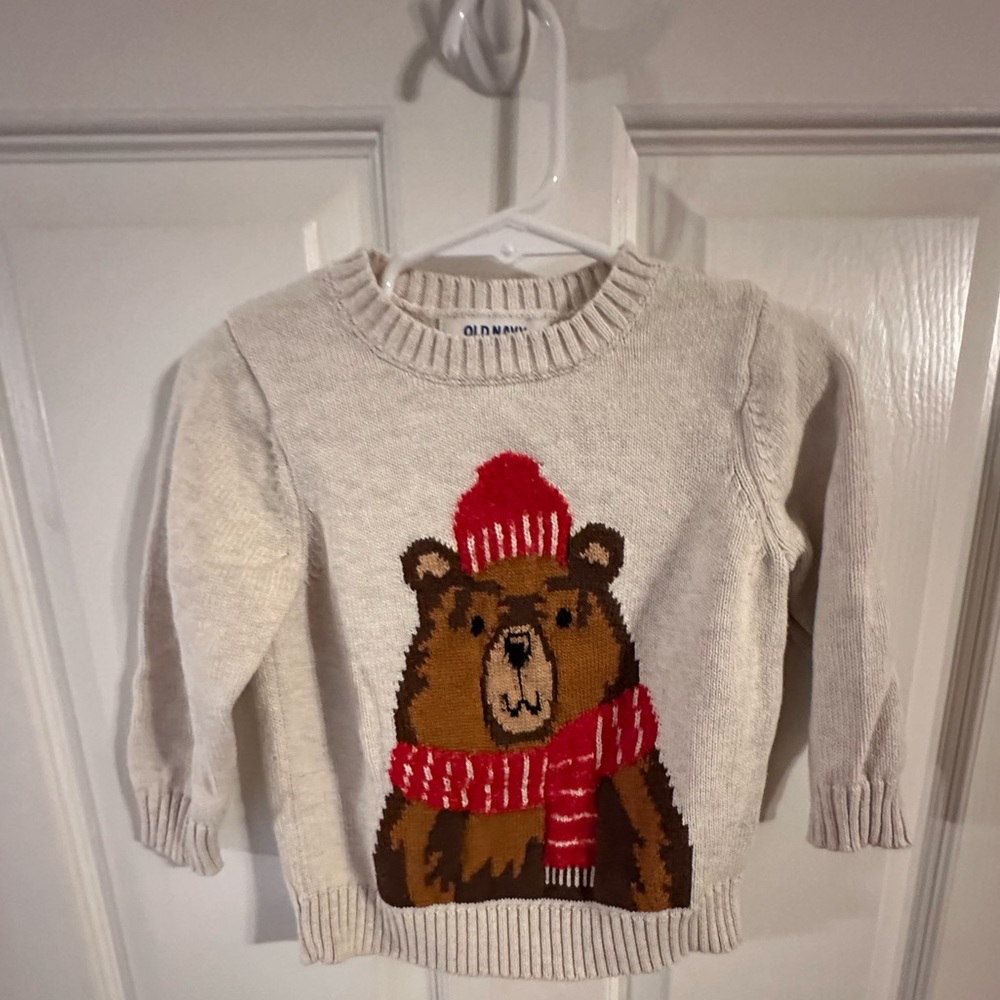 Old Navy Holiday Bear Sweater.